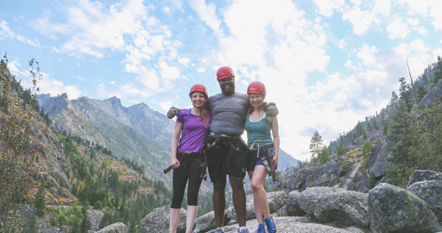 The roadtrippers go rock-climbing for the first time.